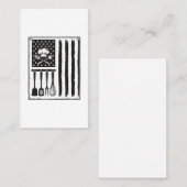 Carte De Visite Conception de T-shirt Ustensiles de Cuisine Drapea (Devant / Derrière)