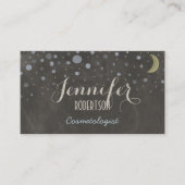 Carte De Visite Conception de tableau avec des étoiles, lune, (Devant)