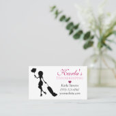 Carte De Visite Conception de tapis mignonne Services de nettoyage (Debout devant)