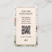 Carte De Visite Conception de tarot d'artiste de tatouage de rougi (Dos)