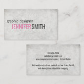 Carte De Visite Conception de texte // Grunge (Devant / Derrière)