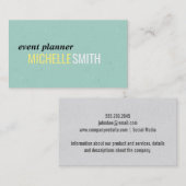 Carte De Visite Conception de texte // Mention (Devant / Derrière)