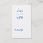 Carte De Visite Conception de texte moderne | Bleu (Dos)