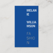 Carte De Visite Conception de texte moderne | Bleu (Devant)
