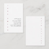 Carte De Visite Conception de texte verticale (Devant / Derrière)