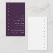 Carte De Visite Conception de texte verticale (Devant / Derrière)