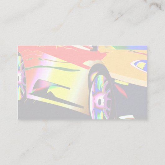 Carte De Visite Conception de thème automobile cool (Dos)