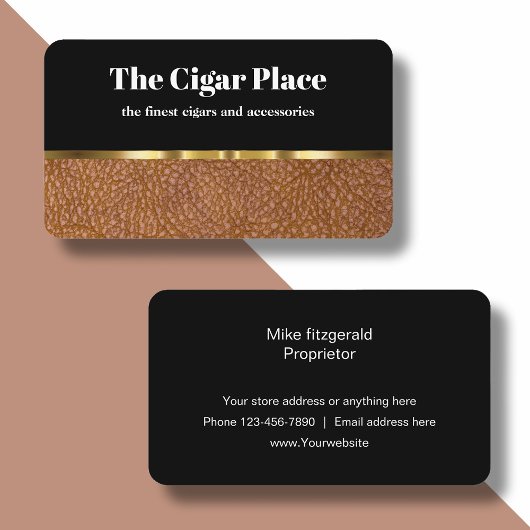 Carte De Visite Conception de thème de cigare classe