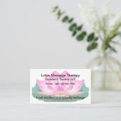 Carte De Visite Conception de thème de massage de fleur de lotus (Debout devant)