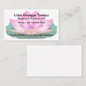 Carte De Visite Conception de thème de massage de fleur de lotus (Devant / Derrière)