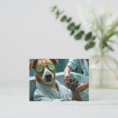 Carte De Visite Conception de toilettage de chien drôle de style S (Debout devant)