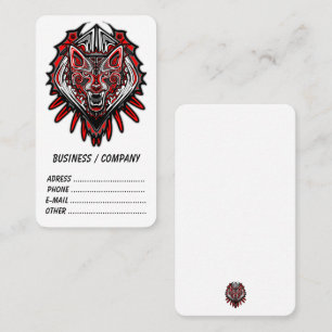 Carte De Visite Conception de totem tribal Haida Loup