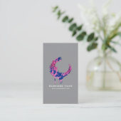 Carte De Visite Conception de tourbillon de peinture de fleurs de  (Debout devant)