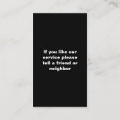 Carte De Visite Conception de transport de taxi cool (Dos)