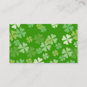Carte De Visite Conception de trèfles de feuille du vert quatre (Dos)