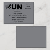 Carte De Visite Conception de typographie en course | Coureur mini (Devant / Derrière)