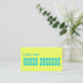 Carte De Visite Conception de typographie moderne turquoise et cit (Debout devant)