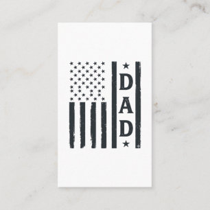 Carte De Visite Conception de vecteur de drapeau américain de papa
