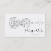 Carte De Visite conception de violon noir et blanc (Devant)