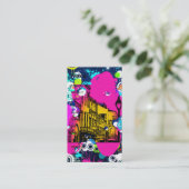 Carte De Visite conception d'éclaboussure de peinture de graffiti (Debout devant)