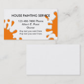 Carte De Visite Conception d'éclaboussure de peinture de peintre (Devant / Derrière)