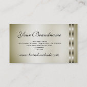 Carte De Visite Conception d'effets de couleur platine de luxe pro (Dos)