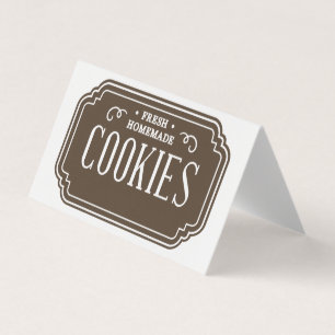 Carte De Visite Conception d'emblème de boulangerie de biscuits fi