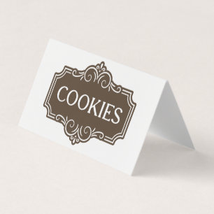 Carte De Visite Conception d'emblème de boulangerie de biscuits fi