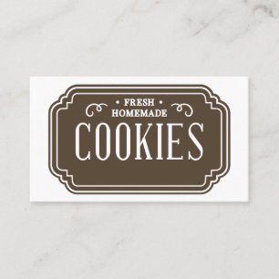 Carte De Visite Conception d'emblème de boulangerie de biscuits fi