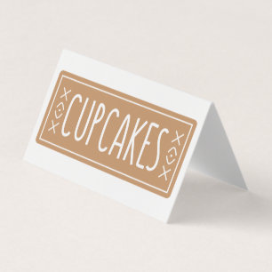 Carte De Visite Conception d'emblème de boulangerie de cupcakes vi