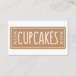 Carte De Visite Conception d'emblème de boulangerie de cupcakes vi