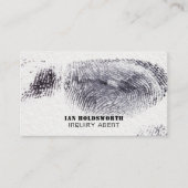 Carte De Visite Conception d'empreintes digitales, Inspecteur priv (Devant)