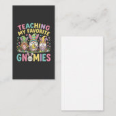Carte De Visite Conception d'enseignant gnome mignon enseignement (Devant / Derrière)