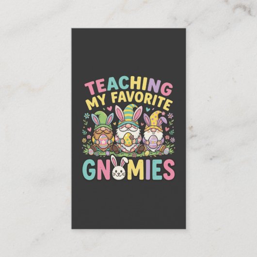 Carte De Visite Conception d'enseignant gnome mignon enseignement (Devant)