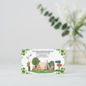 Carte De Visite Conception d'entreprise de camping rustique pour p (Debout devant)