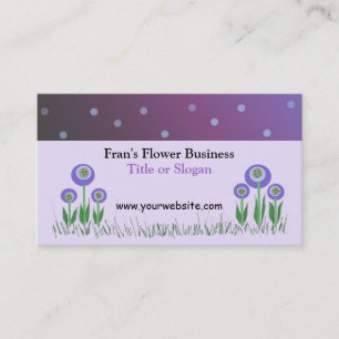 Carte De Visite Conception d'entreprise de fleur violette élégante