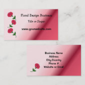 Carte De Visite Conception d'entreprise florale rose (Devant / Derrière)
