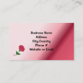 Carte De Visite Conception d'entreprise florale rose (Dos)