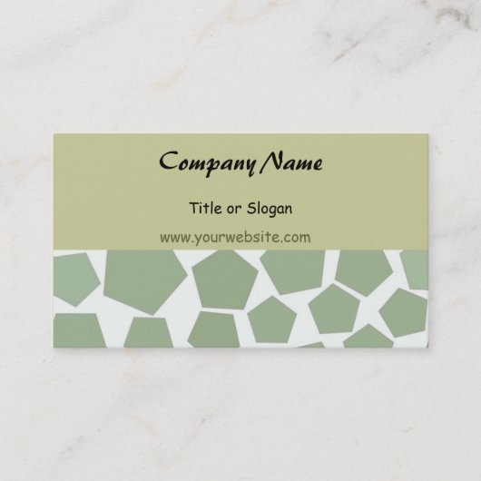Carte De Visite Conception d'entreprise hexagonale verte (Devant)