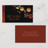 Carte De Visite Conception des aliments Chef personnel Restauratio (Devant / Derrière)