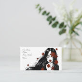 Carte De Visite Conception des cheveux (Debout devant)