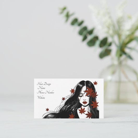 Carte De Visite Conception des cheveux (Debout devant)
