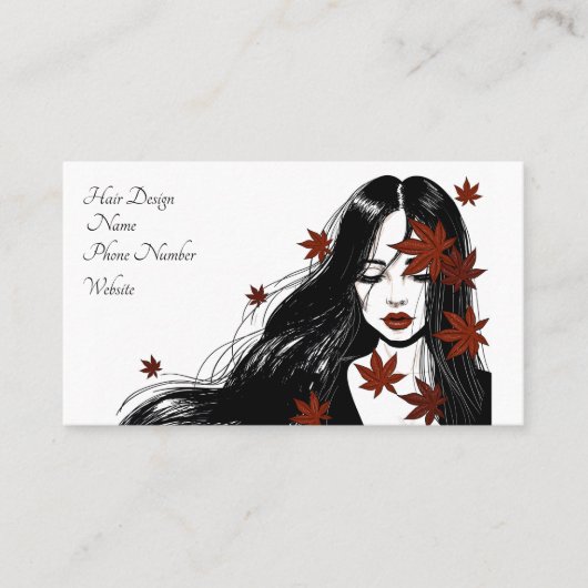 Carte De Visite Conception des cheveux (Devant)