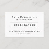 Carte De Visite Conception des enchères en gras et effacer (Dos)