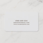 Carte De Visite Conception des épices alimentaires Chef personnel  (Dos)