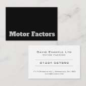 Carte De Visite Conception des facteurs moteurs gras et effacés (Devant / Derrière)