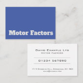 Carte De Visite Conception des facteurs moteurs gras et effacés (Devant / Derrière)