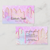 Carte De Visite conception des gouttes de parties scintillant (Devant / Derrière)