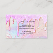 Carte De Visite conception des gouttes de parties scintillant (Dos)