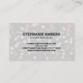 Carte De Visite Conception des motifs floraux (Dos)